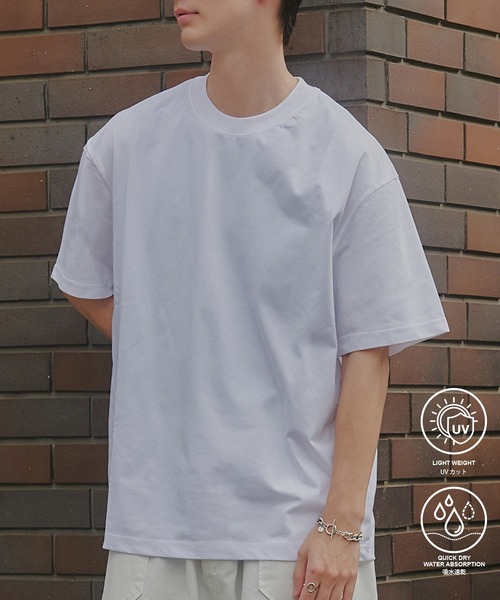 MAISON CLUB(メゾンクラブ)の「【MAISON CLUB】Function Crew Neck Tee /UVカット/機能素材/接触冷感/速乾 KNF-YI(Tシャツ/カットソー・メンズ・ダークグレー/ブラック/ライトグレー/ホワイト・XL/L/M)」の1枚目の写真