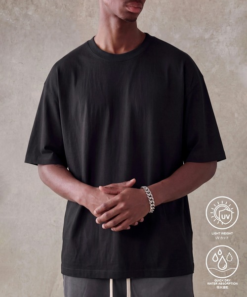 MAISON CLUB(メゾンクラブ)の「【MAISON CLUB】Function Crew Neck Tee /UVカット/機能素材/接触冷感/速乾 KNF-YI(Tシャツ/カットソー・メンズ・ダークグレー/ブラック/ライトグレー/ホワイト・XL/L/M)」の2枚目の写真