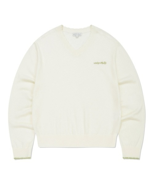 Wacky WiLLy(ワッキーウィリー)の「WOMEN'S LILY POINT V-NECK PULLOVER(ニット/セーター・レディース・クリーム・FREE)」の1枚目の写真