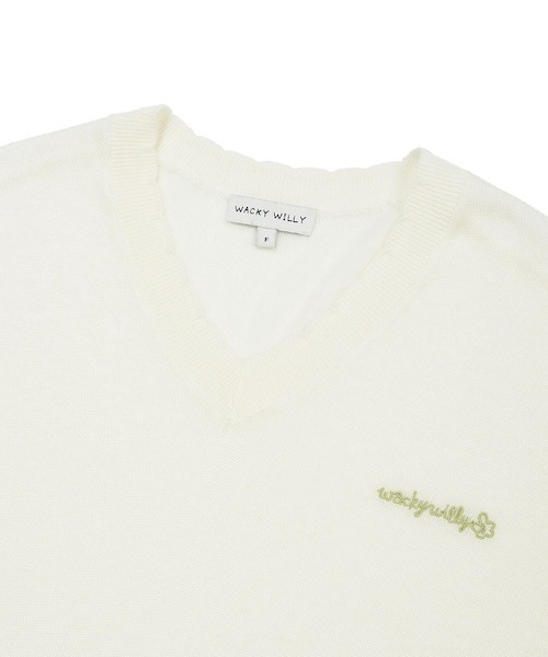 Wacky WiLLy(ワッキーウィリー)の「WOMEN'S LILY POINT V-NECK PULLOVER(ニット/セーター・レディース・クリーム・FREE)」の4枚目の写真
