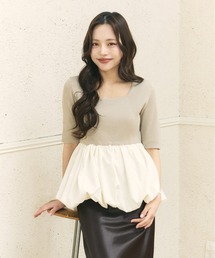 Olu. | スクエアネックバルーントップス(Tシャツ/カットソー)