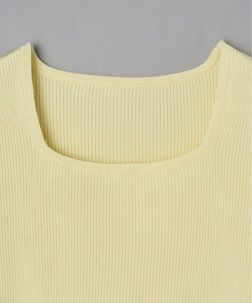 Olu.（オルドット）の「スクエアネックバルーントップス（Tシャツ/カットソー・レディース・ベージュ/ブラック×ホワイト/レモンイエロー・FREE）」の21枚目の写真