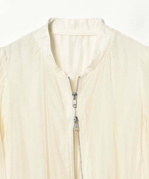 Ray BEAMS（レイビームス）の「チュール ギャザー シアー ブルゾン（ブルゾン・レディース・ブラック/オフホワイト・ONE SIZE）」の12枚目の写真