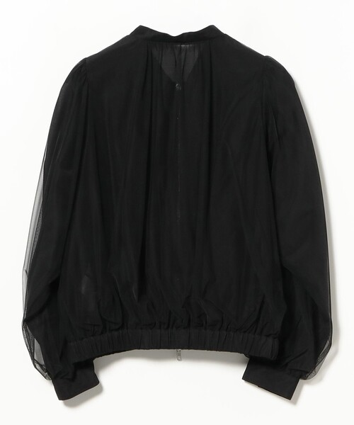 Ray BEAMS（レイビームス）の「チュール ギャザー シアー ブルゾン（ブルゾン・レディース・ブラック/オフホワイト・ONE SIZE）」の19枚目の写真