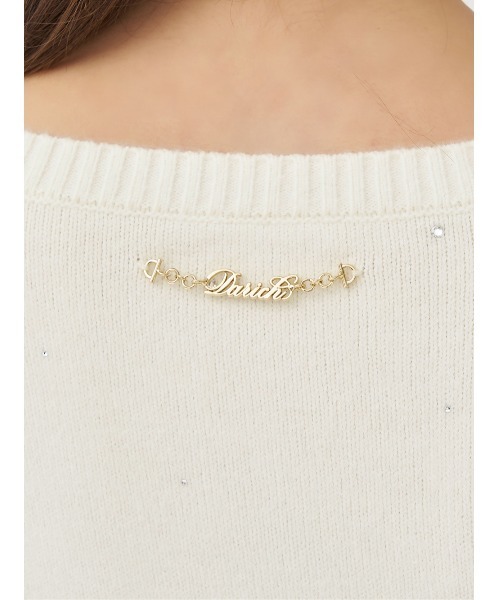 Darich（ダーリッチ）の「ペプラムビジューニットトップス（ニット/セーター・レディース・ピンク/ホワイト/ブラック/サックスブルー・FREE）」の22枚目の写真