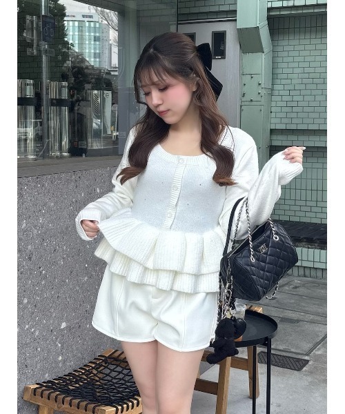 Darich　ペプラムビジューニットトップス ペプラムビジューニットトップス – Darich