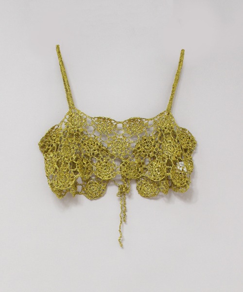 RNA（アールエヌエー）の「K2745 フラワーメタルキャミ（キャミソール・レディース・ゴールド・MEDIUM）」の5枚目の写真