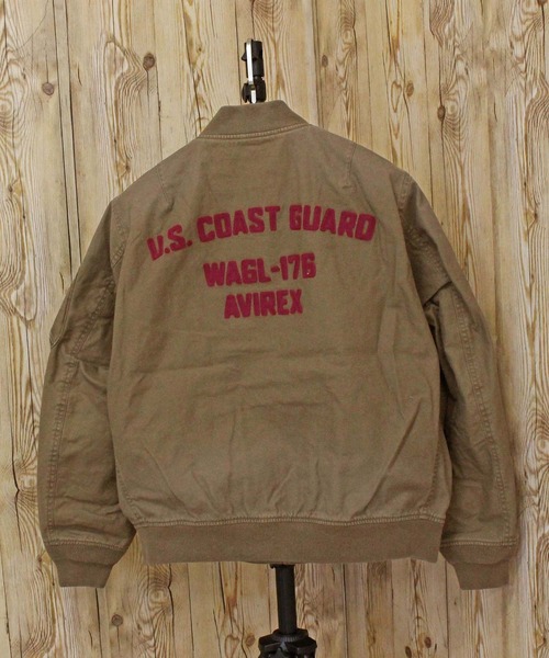 AVIREX(アヴィレックス)の「COTTON LIGHT MA-1 "U.S.COAST GUARD"(MA-1・メンズ・ブラック/オリーブ/ブラウン・M/XL/XXL/L)」の2枚目の写真