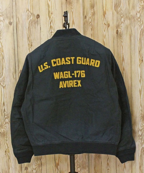 AVIREX(アヴィレックス)の「COTTON LIGHT MA-1 "U.S.COAST GUARD"(MA-1・メンズ・ブラック/オリーブ/ブラウン・M/XL/XXL/L)」の1枚目の写真