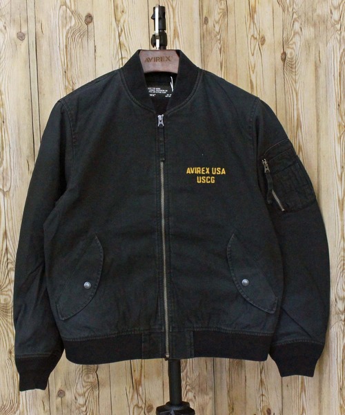 AVIREX(アヴィレックス)の「COTTON LIGHT MA-1 "U.S.COAST GUARD"(MA-1・メンズ・ブラック/オリーブ/ブラウン・M/XL/XXL/L)」の4枚目の写真