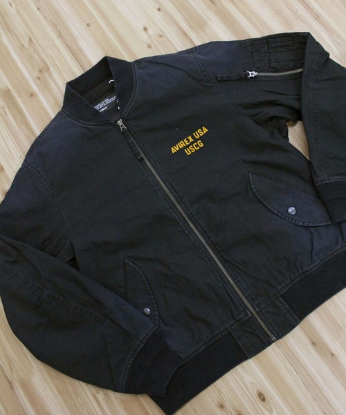 AVIREX(アヴィレックス)の「COTTON LIGHT MA-1 "U.S.COAST GUARD"(MA-1・メンズ・ブラック/オリーブ/ブラウン・M/XL/XXL/L)」の5枚目の写真