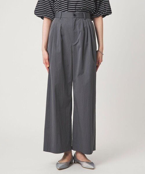 green label relaxing（グリーンレーベルリラクシング）の「［size SHORTあり］グロッシー ワイド パンツ（その他パンツ・レディース・オリーブ/ダークブラウン/ダークグレー/ベージュ・SHORT/36/38）」の22枚目の写真