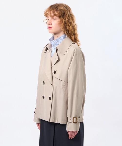 MACKINTOSH PHILOSOPHY(マッキントッシュ フィロソフィー)の「【WELBURY TRENCH SHORT(ウェルベリートレンチショート)】ライトギャバジン(トレンチコート・レディース・ベージュ系その他/ネイビー・38/36)」の7枚目の写真