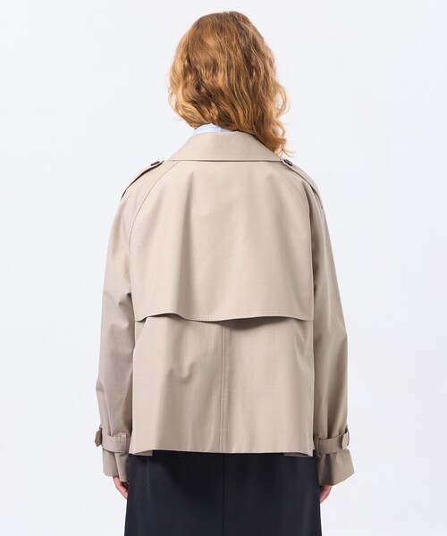 MACKINTOSH PHILOSOPHY(マッキントッシュ フィロソフィー)の「【WELBURY TRENCH SHORT(ウェルベリートレンチショート)】ライトギャバジン(トレンチコート・レディース・ベージュ系その他/ネイビー・38/36)」の8枚目の写真