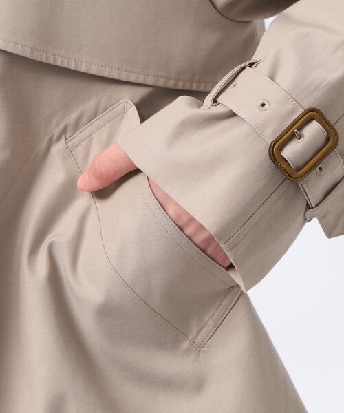 MACKINTOSH PHILOSOPHY(マッキントッシュ フィロソフィー)の「【WELBURY TRENCH SHORT(ウェルベリートレンチショート)】ライトギャバジン(トレンチコート・レディース・ベージュ系その他/ネイビー・38/36)」の10枚目の写真