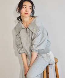 mysty woman | ハーフZIP裏毛プルオーバーLS 659241(スウェット)