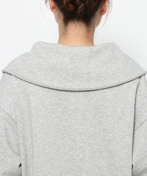 mysty woman（ミスティウーマン）の「ハーフZIP裏毛プルオーバーLS 659241（スウェット・レディース・グレー/ネイビー・FREE）」の8枚目の写真