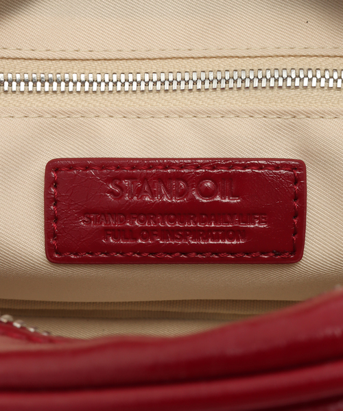 STANDOIL（スタンドオイル）の「【WEB限定】STAND OIL / スタンドオイル Square Bowling Bag（ショルダーバッグ・レディース・ベージュ/ボルドー/ブラック・FREE）」の10枚目の写真