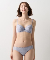 らくふわノンワイヤー ブラ＆ショーツセット【B,C,D,Eカップ