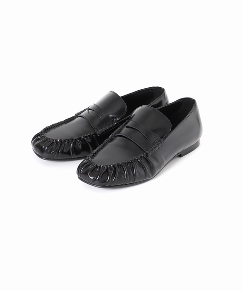 ALOHAS/アロハス】Aven Black Leather Loafers：ローファー