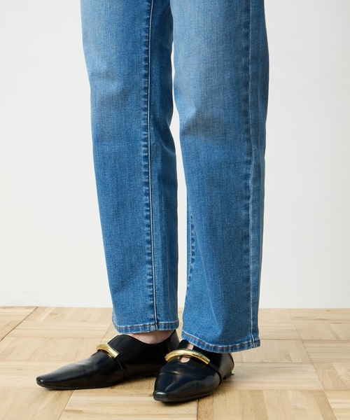 DECOY SINCE 1981（デコイシンスイチキュウハチイチ）の「ストレッチデニムストレートパンツ【ウエストゴム】（その他パンツ・レディース・ブルー/ネイビー・64/70/67）」の19枚目の写真