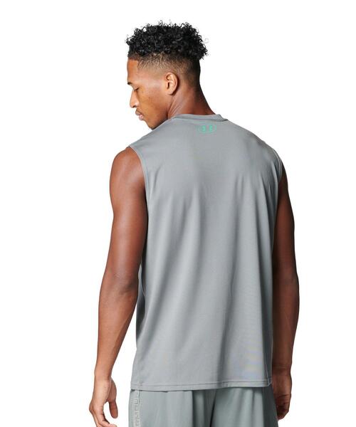 UNDER ARMOUR（アンダーアーマー）の「UAテック ワードマーク スリーブレス シャツ（トレーニング/メンズ）（タンクトップ・メンズ・イエロー系・L/M/XL/S/2XL）」の2枚目の写真