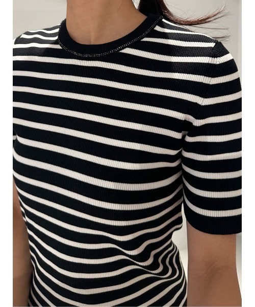 ESTNATION(エストネーション)の「ESTNATION / チェーンネックリブニット(Tシャツ/カットソー・レディース・ブラック系その他/オフホワイト/カーキ/ブラック・FREE)」の11枚目の写真