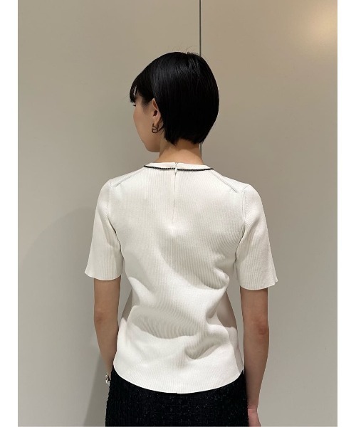 ESTNATION(エストネーション)の「ESTNATION / チェーンネックリブニット(Tシャツ/カットソー・レディース・ブラック系その他/オフホワイト/カーキ/ブラック・FREE)」の16枚目の写真