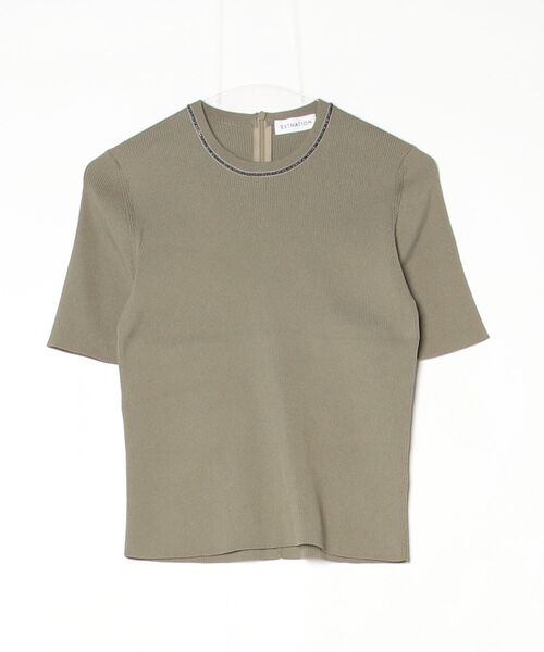 ESTNATION(エストネーション)の「ESTNATION / チェーンネックリブニット(Tシャツ/カットソー・レディース・ブラック系その他/オフホワイト/カーキ/ブラック・FREE)」の19枚目の写真