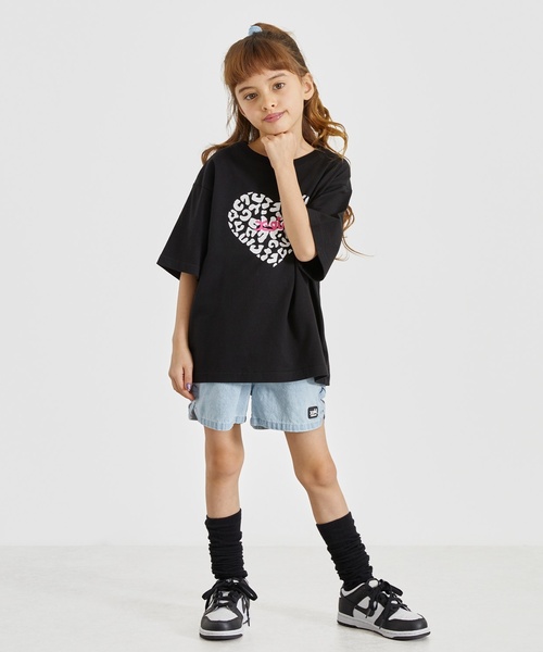 X-girl Stages（エックスガールステージス）の「サイドレースアップ デニムショートパンツ（その他パンツ・キッズ・ライトブルー/ブラック・120cm/100cm/110cm/140cm/130cm）」の3枚目の写真