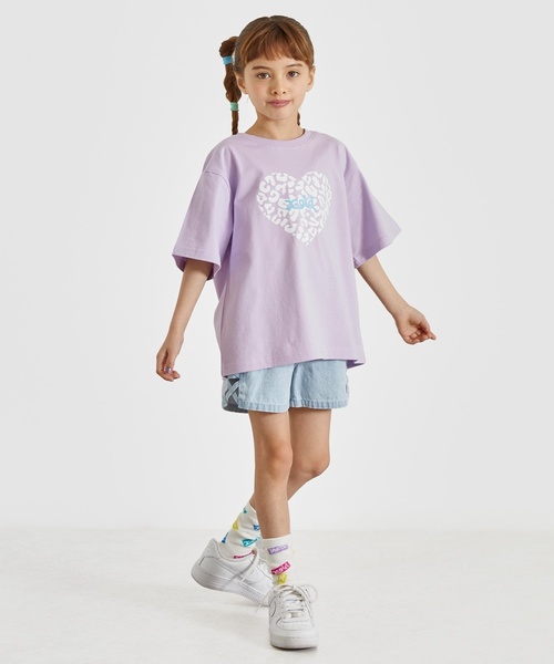 X-girl Stages（エックスガールステージス）の「サイドレースアップ デニムショートパンツ（その他パンツ・キッズ・ライトブルー/ブラック・120cm/100cm/110cm/140cm/130cm）」の4枚目の写真