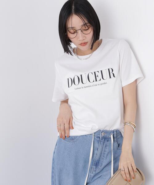 NANO universe(ナノユニバース)の「接触冷感&紫外線防止機能 ロゴプリントTシャツ(Tシャツ/カットソー・レディース・ホワイト/グレー系その他4/ベージュ/チャコール/ブラウン・FREE)」の22枚目の写真