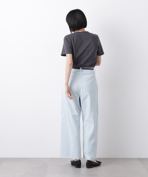 NANO universe（ナノユニバース）の「接触冷感&紫外線防止機能 ロゴプリントTシャツ（Tシャツ/カットソー・レディース・ホワイト/グレー系その他4/ベージュ/チャコール/ブラウン・FREE）」の12枚目の写真