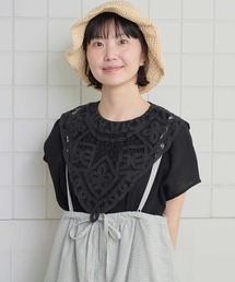 l'atelier du savon | 花とリボンのバテンレース　フレンチブラウス(シャツ/ブラウス)