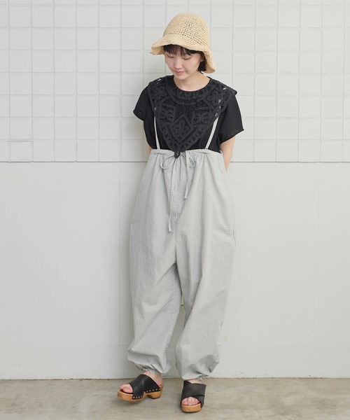 l'atelier du savon（アトリエドサボン）の「花とリボンのバテンレース　フレンチブラウス（シャツ/ブラウス・レディース・ブラック/ホワイト・FREE）」の19枚目の写真