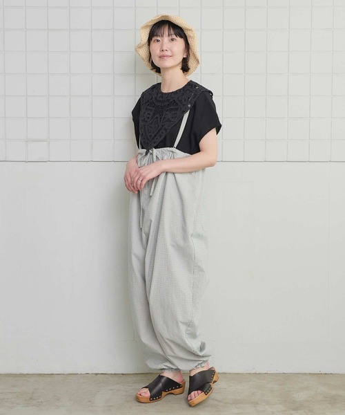 l'atelier du savon（アトリエドサボン）の「花とリボンのバテンレース　フレンチブラウス（シャツ/ブラウス・レディース・ブラック/ホワイト・FREE）」の18枚目の写真