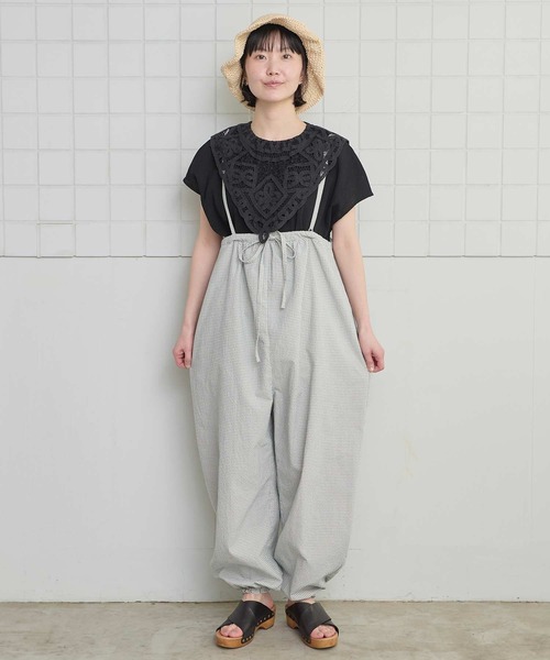 l'atelier du savon（アトリエドサボン）の「花とリボンのバテンレース　フレンチブラウス（シャツ/ブラウス・レディース・ブラック/ホワイト・FREE）」の15枚目の写真