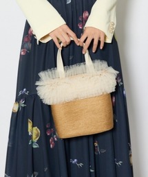 rienda（リエンダ）の「チュールコンビハンドバッグ 春服（ハンドバッグ）」