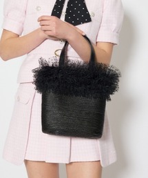 rienda | チュールコンビハンドバッグ 春服(ハンドバッグ)