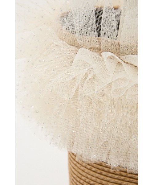 rienda（リエンダ）の「チュールコンビハンドバッグ 春服（ハンドバッグ・レディース・ブラック/ベージュ・FREE）」の7枚目の写真