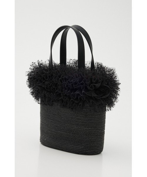 rienda（リエンダ）の「チュールコンビハンドバッグ 春服（ハンドバッグ・レディース・ブラック/ベージュ・FREE）」の14枚目の写真