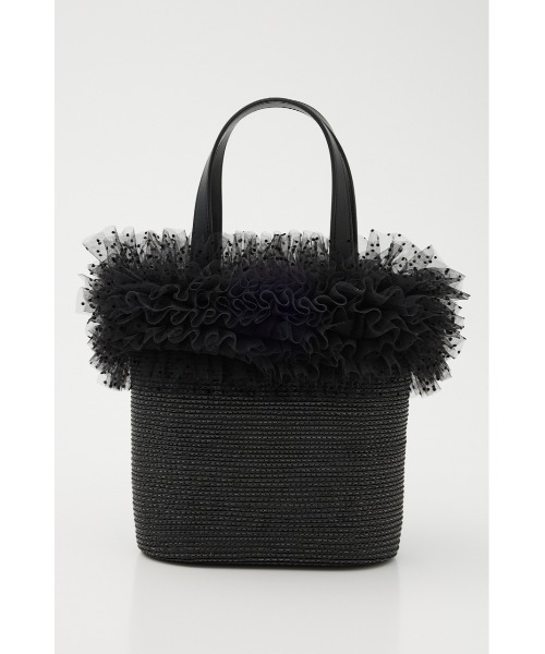 rienda（リエンダ）の「チュールコンビハンドバッグ 春服（ハンドバッグ・レディース・ブラック/ベージュ・FREE）」の16枚目の写真