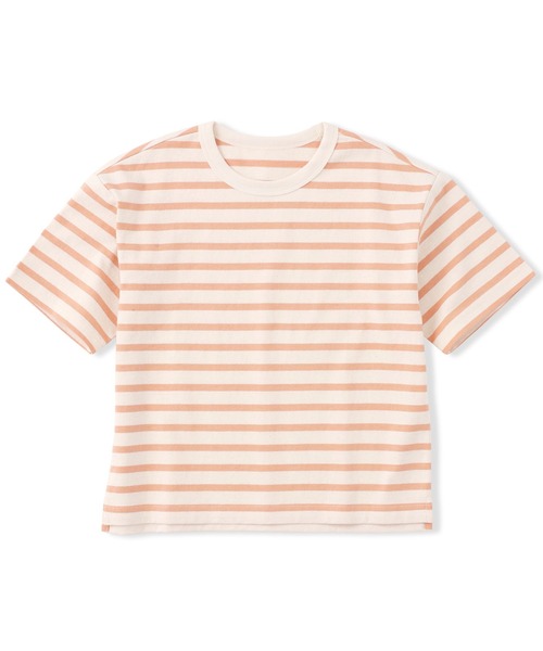 無印良品（ムジルシリョウヒン）の「キッズ 太番手クルーネック五分袖Ｔシャツ（Tシャツ/カットソー・キッズ・キナリ/カーキ系/ブラウン/レッド系/ライトオレンジ系/ライトオレンジ系1/ライトグリーン系/ネイビー系/チャコールグレー・110/120/130/140/150）」の9枚目の写真