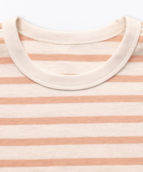 無印良品（ムジルシリョウヒン）の「キッズ 太番手クルーネック五分袖Ｔシャツ（Tシャツ/カットソー・キッズ・キナリ/カーキ系/ブラウン/レッド系/ライトオレンジ系/ライトオレンジ系1/ライトグリーン系/ネイビー系/チャコールグレー・110/120/130/140/150）」の15枚目の写真