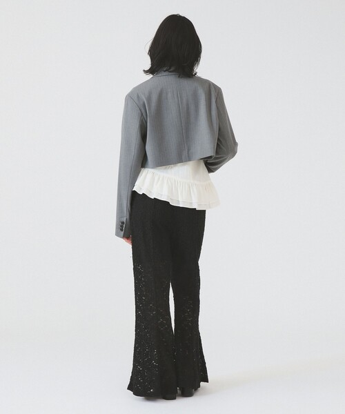 Ray BEAMS(レイビームス)の「レース シアー フレア パンツ(その他パンツ・レディース・ブラック/ホワイト・ONE SIZE)」の10枚目の写真