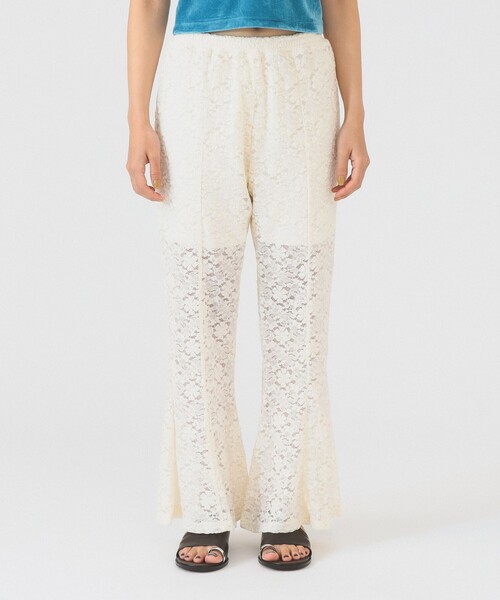 Ray BEAMS(レイビームス)の「レース シアー フレア パンツ(その他パンツ・レディース・ブラック/ホワイト・ONE SIZE)」の12枚目の写真