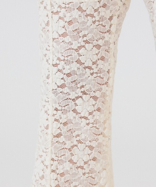 Ray BEAMS(レイビームス)の「レース シアー フレア パンツ(その他パンツ・レディース・ブラック/ホワイト・ONE SIZE)」の3枚目の写真