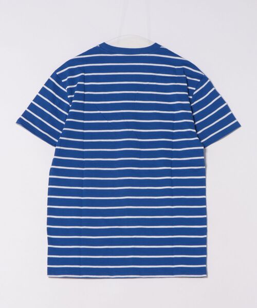 Champion(チャンピオン)の「【Champion】半袖ボーダーTシャツ T74695-407D55(Tシャツ/カットソー・メンズ・ブルー系/ホワイト×レッド/ブラック×ホワイト/オリーブ系・M/S/XL/L)」の5枚目の写真