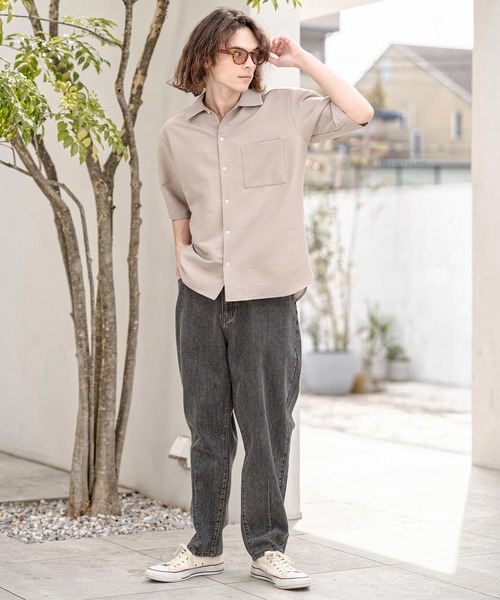 CAMBIO(カンビオ)の「mp14747-変形ポケットワイドテーパードデニムパンツ(HLCM0240)(デニムパンツ・メンズ・ブラック/インディゴブルー/ライトインディゴブルー・S/M/L)」の6枚目の写真