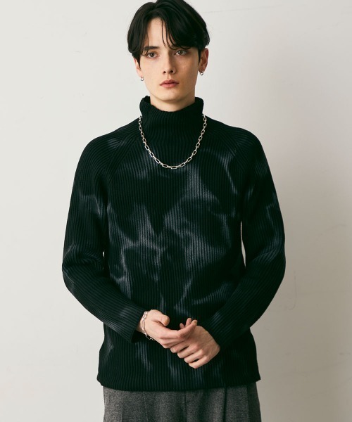 Shoowtime(ショウタイム)の「Marble Pattern Knit Top / マーブルパターンニットトップス(ニット/セーター・メンズ・ホワイト系/ブラック系・X-LARGE/LARGE/MEDIUM)」の3枚目の写真